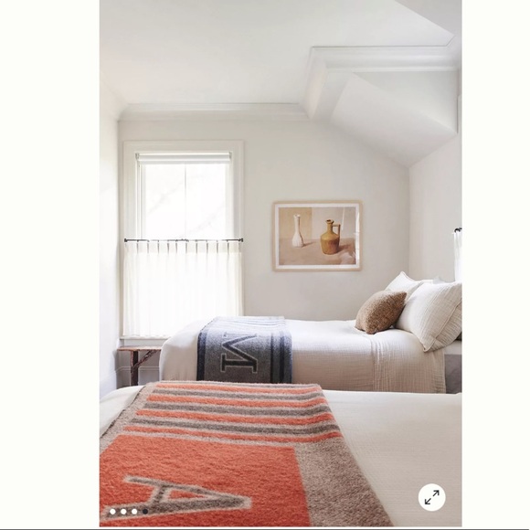 New! Anthropologie-Faribault Monogram Wool Blend Throw Blanket-A - Picture 2 of 11